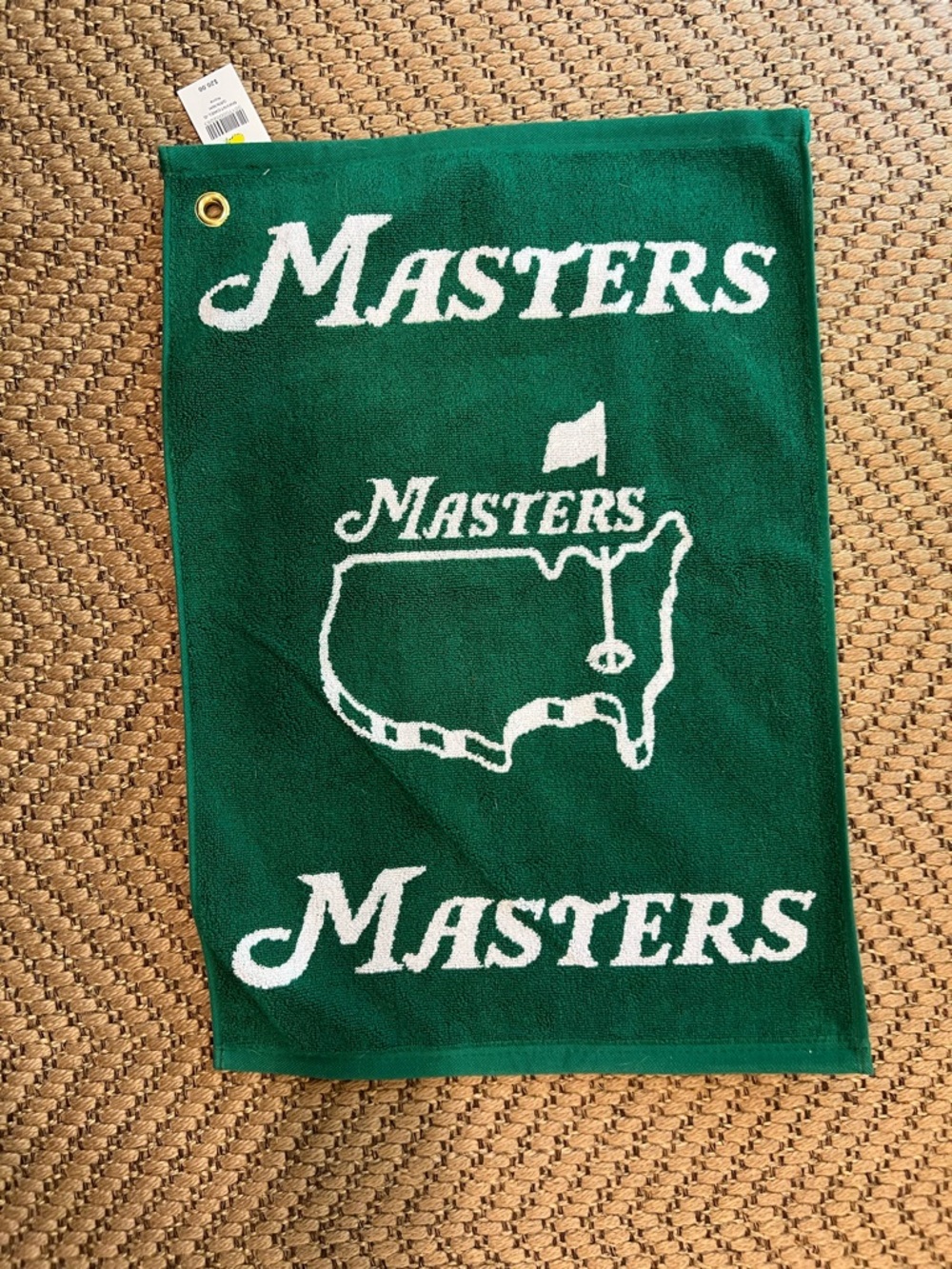 Masters Tournament Green Golf Towel with White Logo- 2026 (NWT)